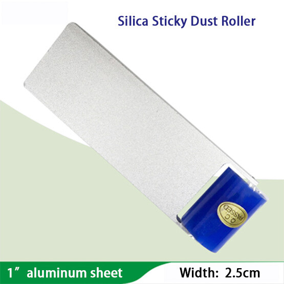 Anti Static Dust Removal Tool Silica Sticky Dust Roller Aluminum Plate Handle