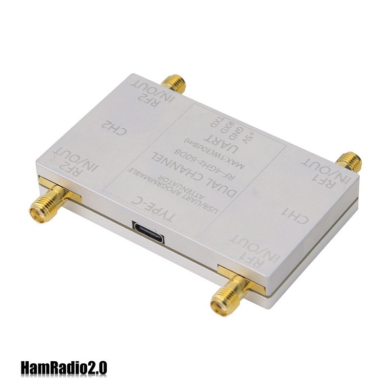 RF-4GHz-60DB Dual Channel Programmable RF Attenuator + Type-C Cable for PC gallery