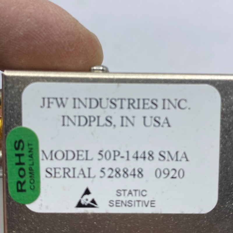 JFW INDUSTRIES MODEL 50P-1448 SMA Programmable Attenuators 50P1448SMA 🎯 gallery
