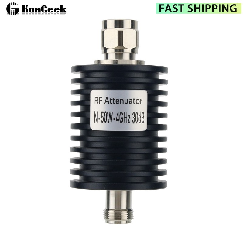 N Type 50W 30DB 4G RF Attenuator Coaxial Fixed Attenuator with N-JK Connector gallery