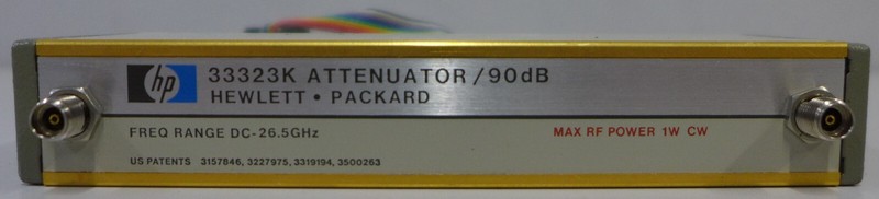 HP 33323K Opt H90 (8497K) Prog. Attenuator DC-26.5GHz 0-90dB 3.5mm 24V Gold Trim gallery