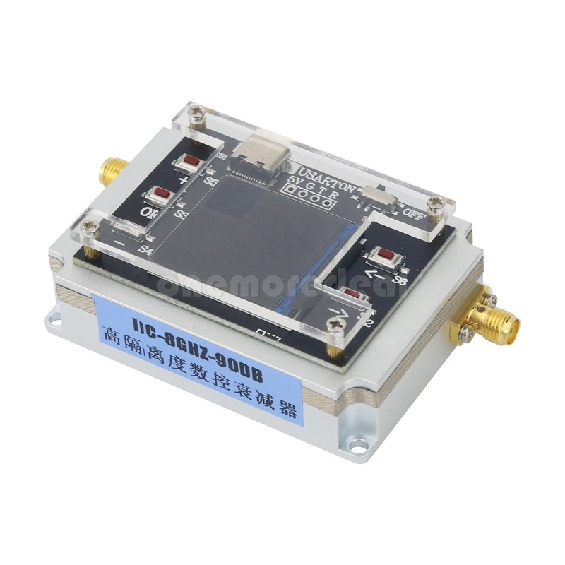 DC-8GHz/3GHz Digital Programmable Attenuator CNC Isolation Attenuator 1.3" TFT gallery