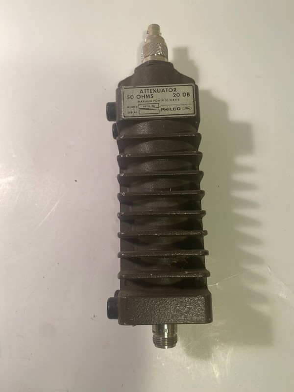 PHILCO Model 661A-20, 20-dB 50W Coaxial Attenuator RARE