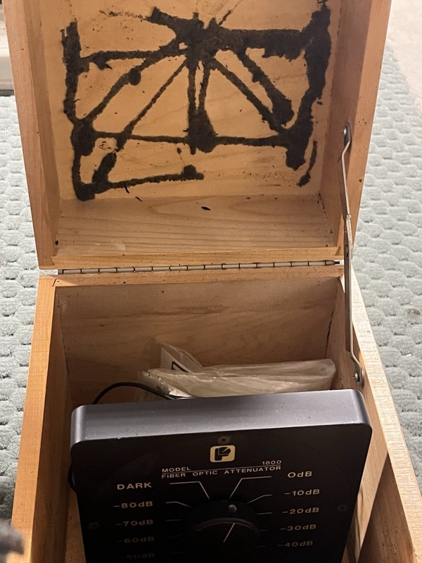 Photodyne Model 1800 FB Fiber Optic Attenuator With Wooden Case