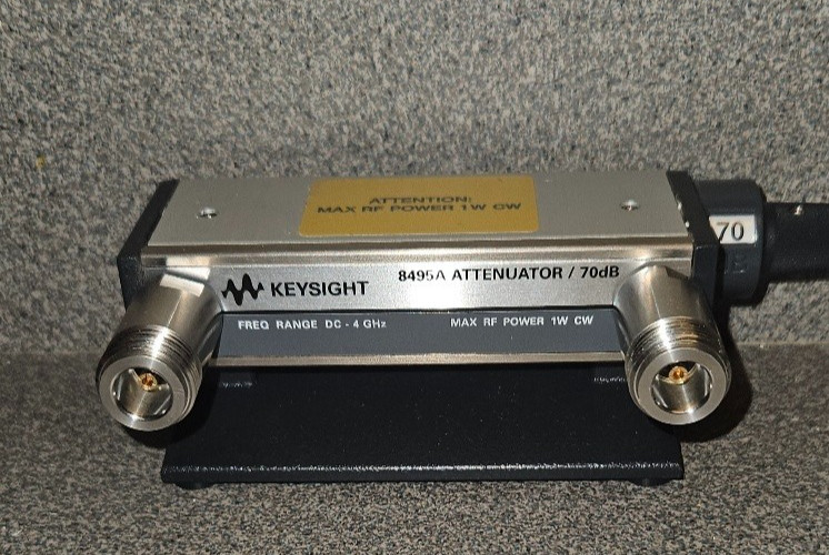 Keysight 8495A Manual Attenuator, 4 GHz, 70 dB, 10-dB Steps; N-Female Connector