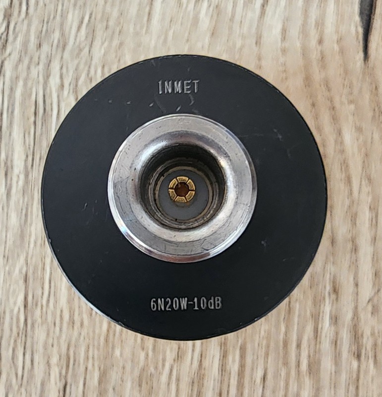 INMET Aeroflex 6N20W-10dB fixed Attenuator RF Type N DC-6 GHz 20Watts / 10dB
