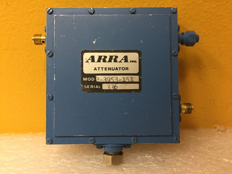 ARRA 2-3953-15X, 0.96 to 1.215 GHz 15 dB, 1.5:1 VSWR SMA (F) Variable Attenuator