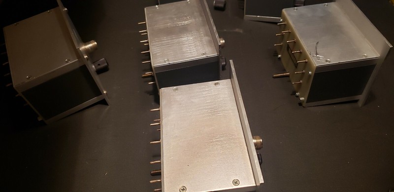 Six Bruker HP-300 MHz Attenuator Filter Boxes for NMR Fequencies RF Bandpass gallery
