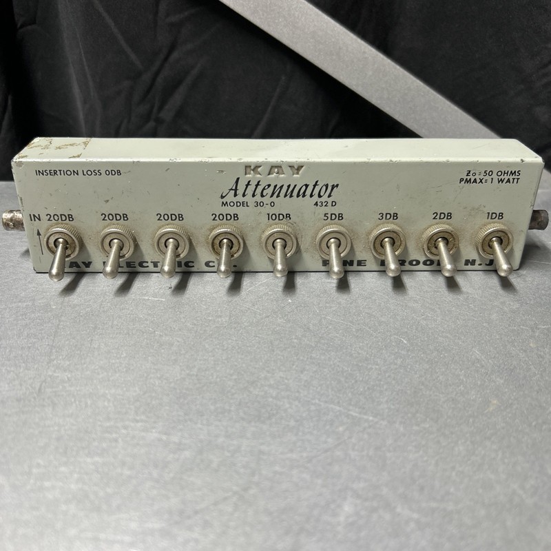 Kay Electric Attenuator Model 30-0 - 432D 50-ohm 1 Watt ~ USED ~ Untested gallery