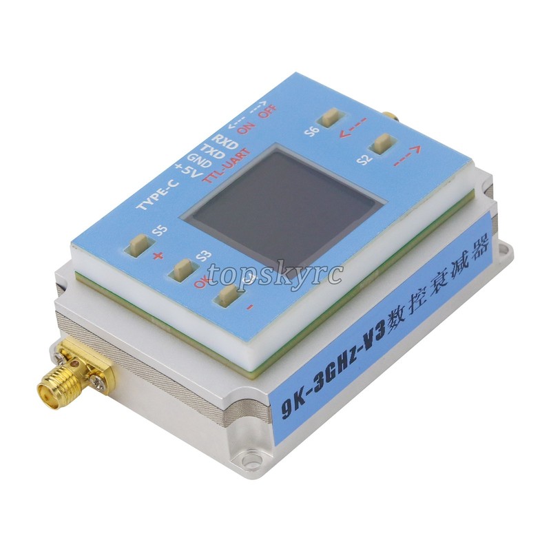 DC-3GHZ 90DB Programmable Attenuator Module RF Attenuator Step 0.25DB 1.3" OLED gallery
