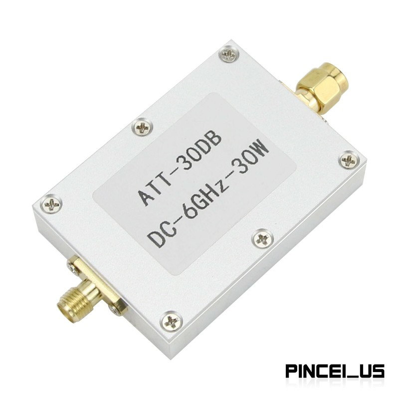 DC-6GHz 30W 30DB RF Attenuator SMA Female+Male for Power Meter Spectrum Analyzer gallery