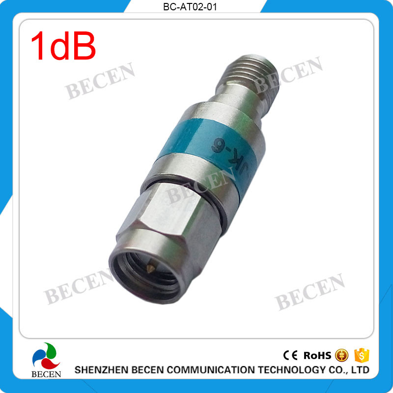 Fixed Attenuator 2W SMA 1dB Attenuator Plug male to Jack female 2Watt DC-6Ghz