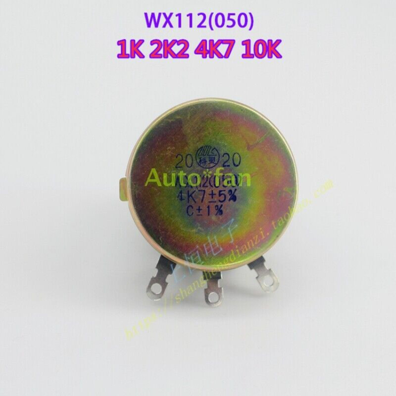 Single Coil Wound Potentiometer WX112(050) 5W 1K 2K2 4K7 10K 10 PCS