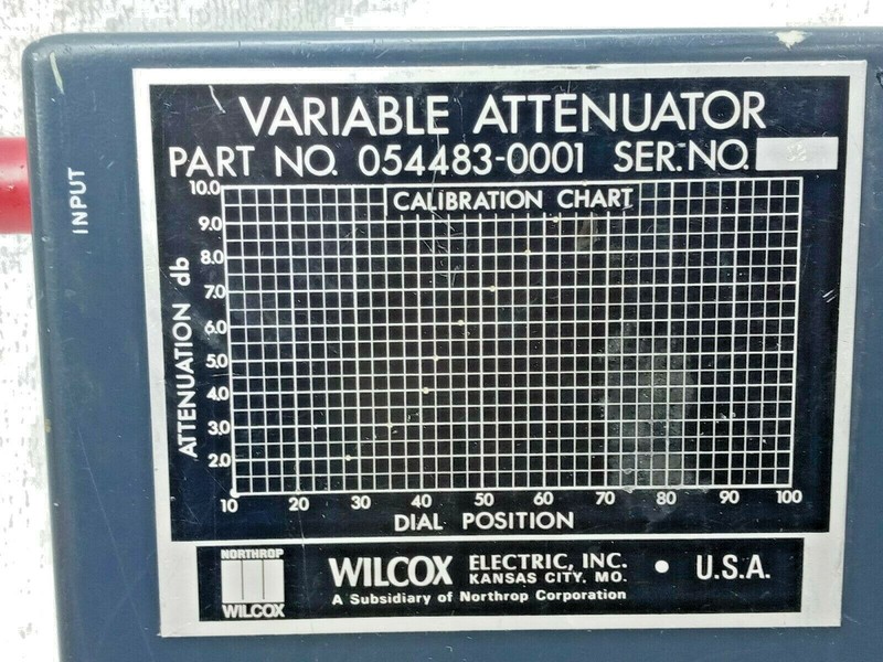 WILCOX Variable Attenuator 1-10 DB 10 -100 DIAL POSITION gallery