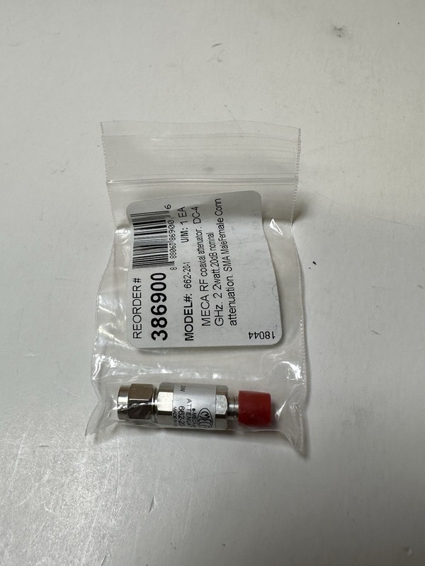 Meca 662-20-1 RF coaxial Attenuator DC-4 GHz.2 2watt 20dB Nominal SMA M/F