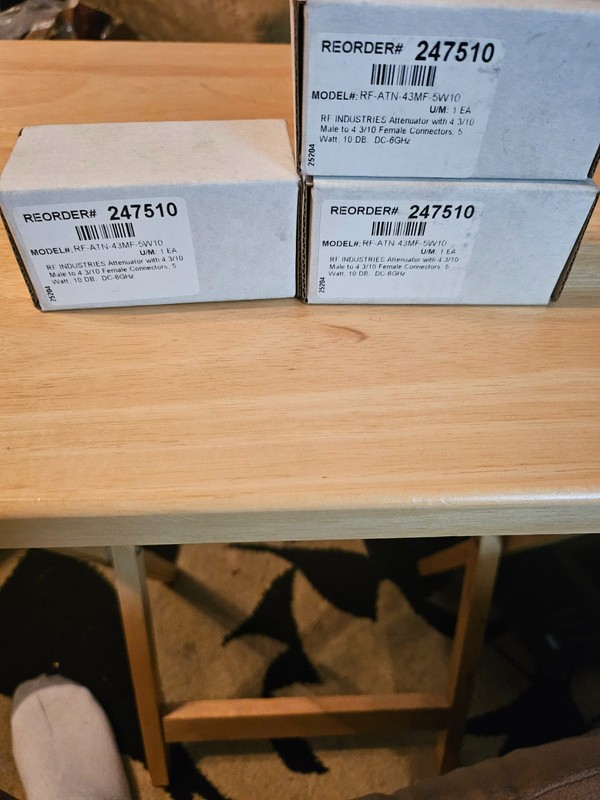 RF Industries RF-ATN-4.3MF-10 db 6 GHz, 4.3/10 (M-F), Fixed Attenuator. New! gallery
