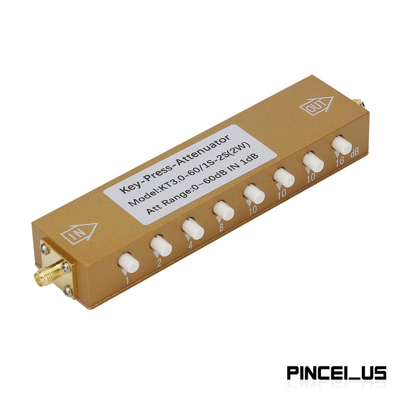 2W SMA-KK Type 0-60dB 0-3GHz RF Adjustable Attenuator Digital Step RF Attenuator gallery