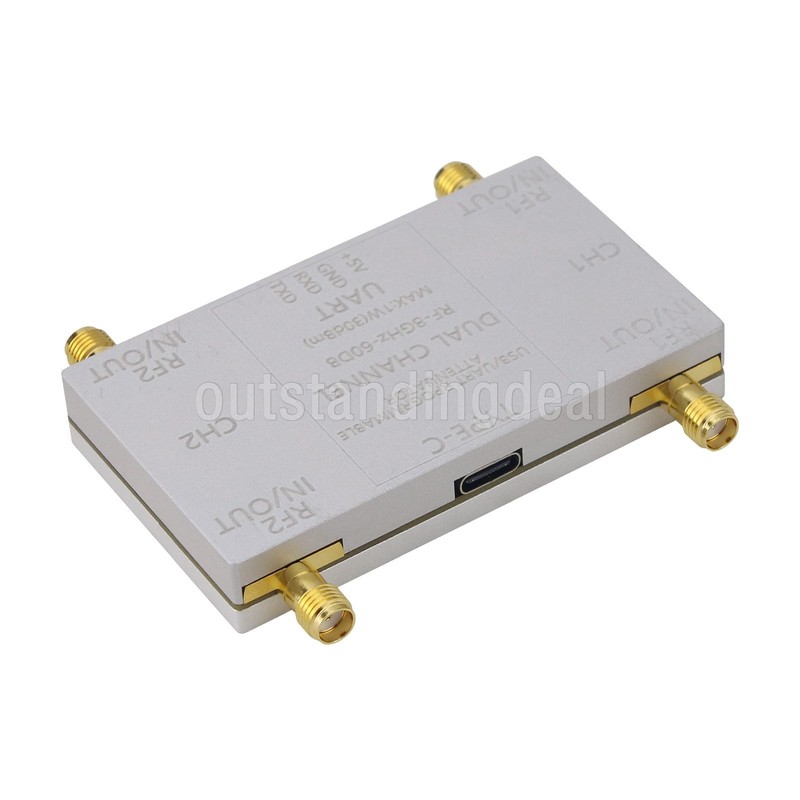 RF-8GHz-60DB Dual Channel Programmable Attenuator RF Attenuator w/ Type-C Cable gallery
