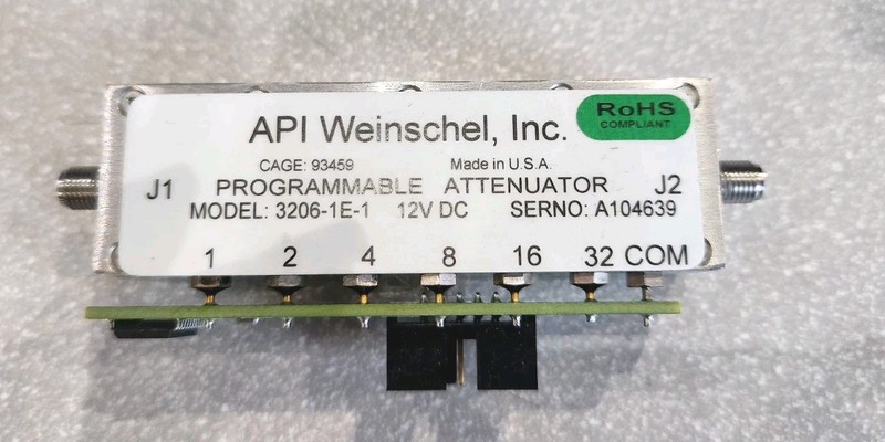 Weinschel 3206-1E-1 DC - 3 Ghz 63db 1 db step Attenuator 12V DC - TTL opt board
