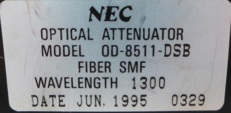 NEC Optical Attenuator Model OD-8511-DSB gallery