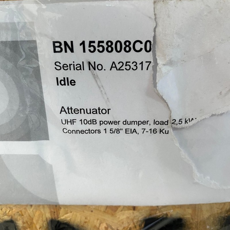 10DB 2500W 2.5kW UHF Attenuator Fixed BN155808 BN537794 Spinner gallery