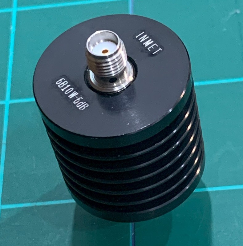 Inmet RF attenuator, 0-6GHz, 10 Watts, 6dB–Model No. 6B10W-6 new