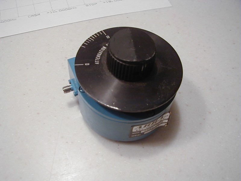 ARRA 8-16 GHz 0-10 dB Variable Dial type Microwave Attenuator, Tested w/plot gallery