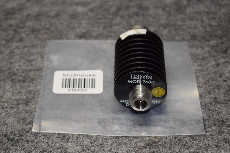 NARDA MOD 768-6 DC-11 GHz 20 Watts RF MED Power Attenuator #215454-R1*B62