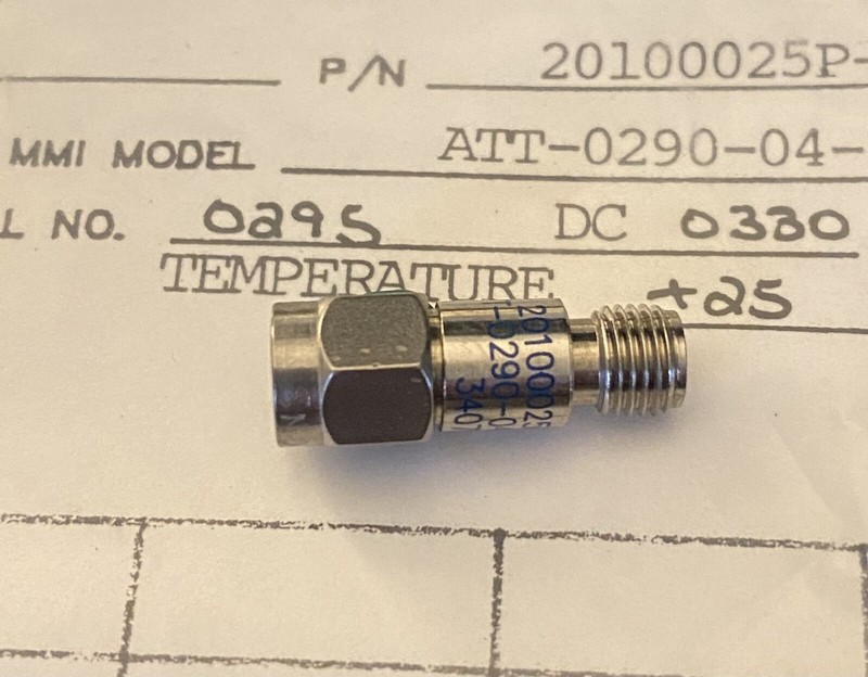 Midwest microwave ATT-0390-04-218-02 attenuator