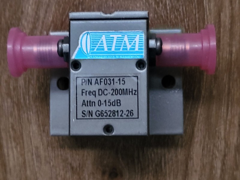 ATM RF Miniature  Variable Attenuator,   DC – 200 mHz, 0-15db, SMA