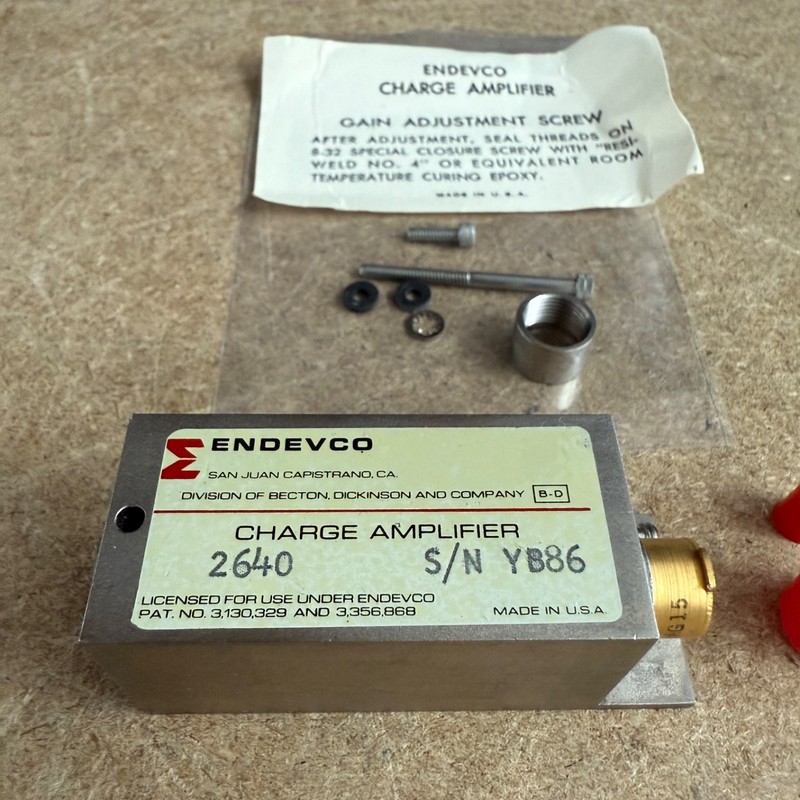Endevco Charge Amplifier 2640 New NOS Vintage Becton Dickinson Test Equipment