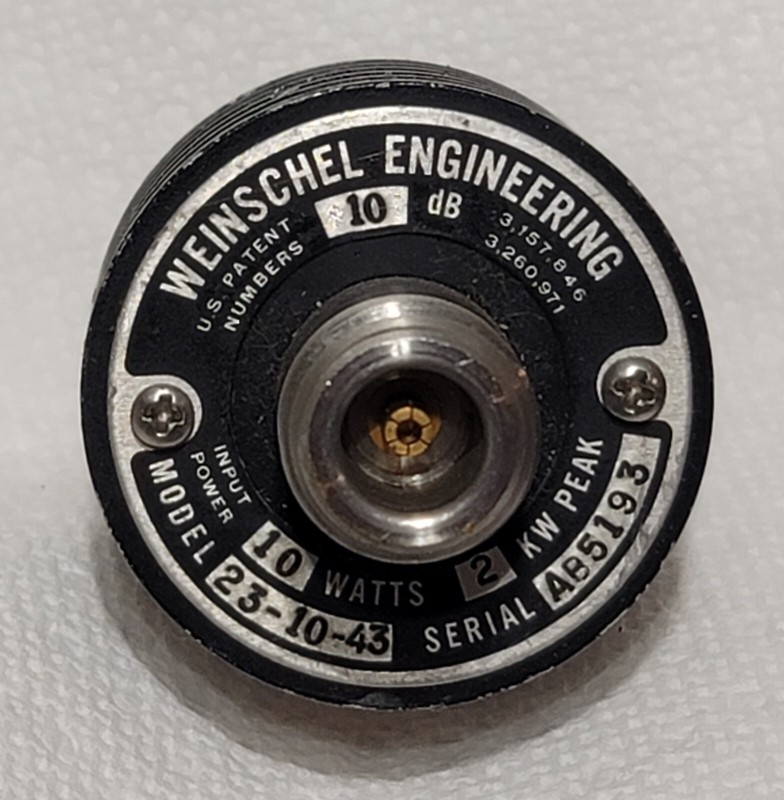 Weinschel Engineering Model 23-10-43; 10dB; 10 Watts