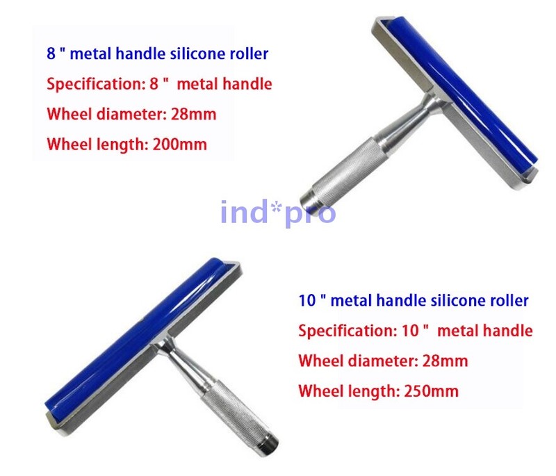 Anti Static Dust Removal Tool Silica Sticky Dust Roller Metal Handle 4-12 Inch gallery