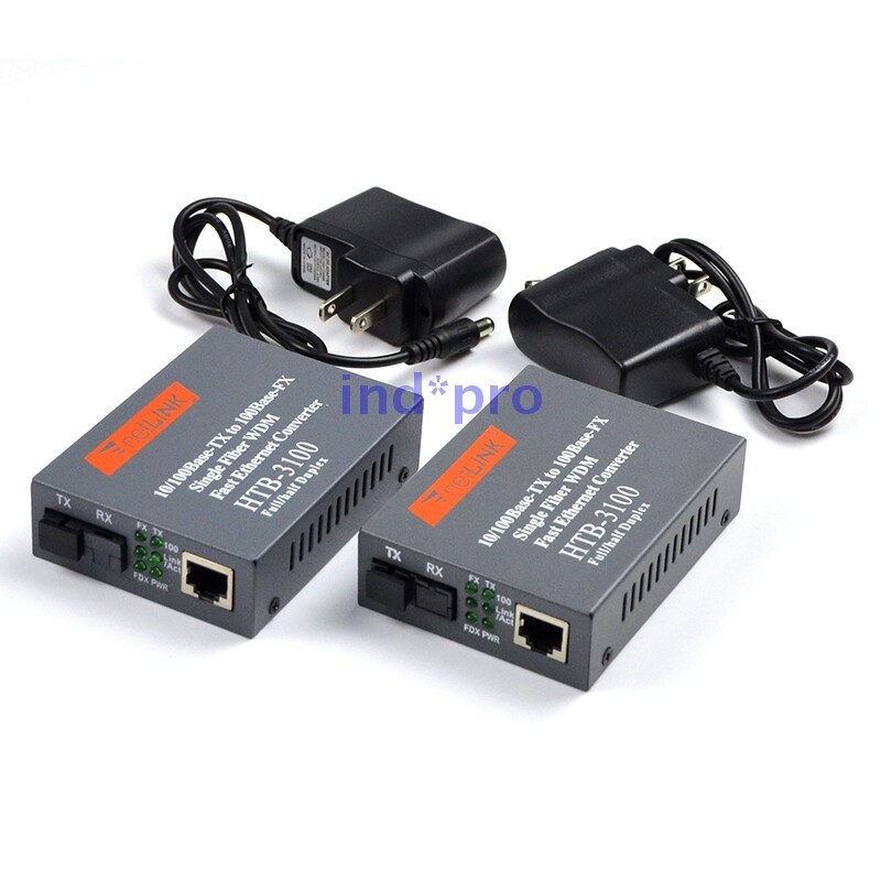 10/100 Base-TX To 100 Base-FX Single Fiber WDM Fast Ethernet Converter HTB-3100