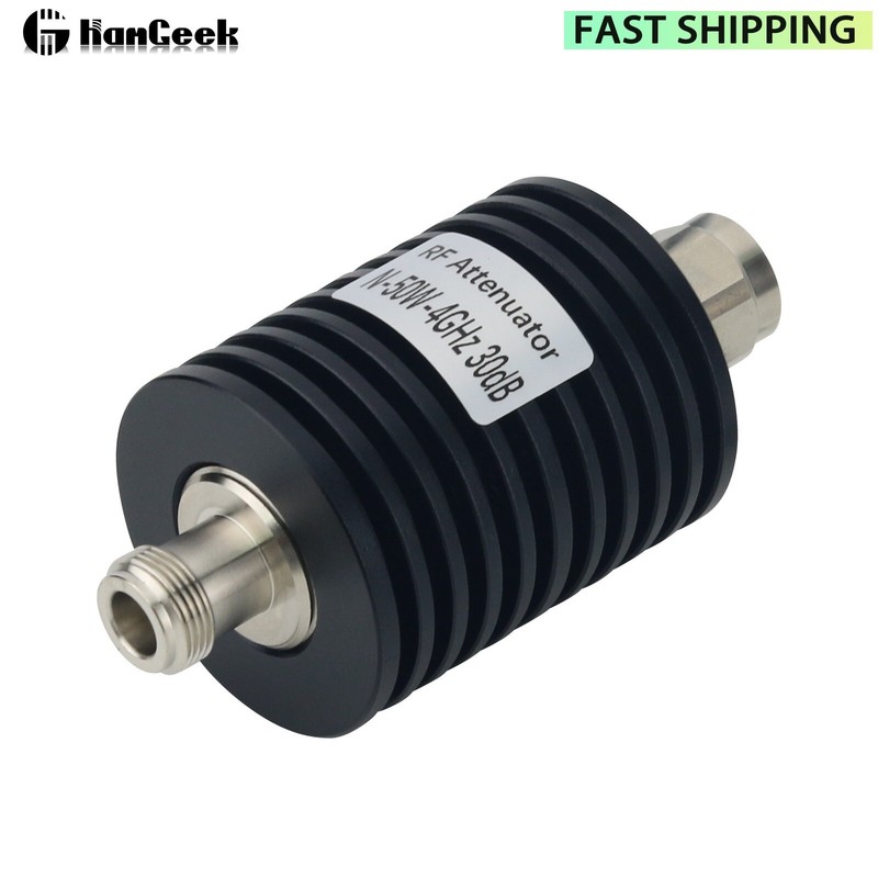 N Type 50W 30DB 4G RF Attenuator Coaxial Fixed Attenuator with N-JK Connector gallery
