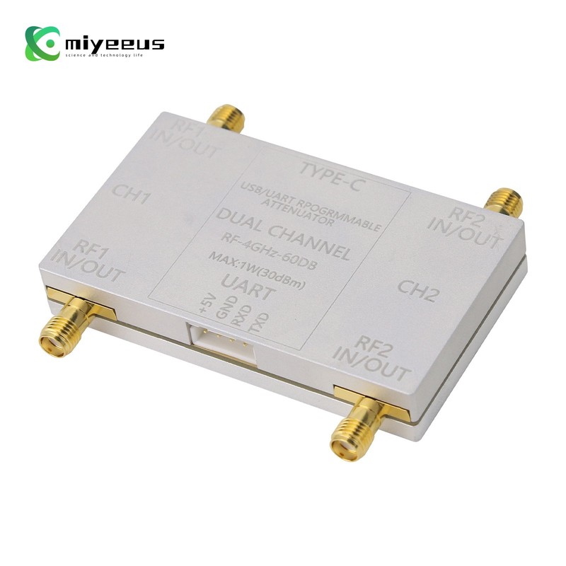 RF-4GHz-60DB Dual Channel Programmable Attenuator RF Attenuator + Type-C Cable gallery
