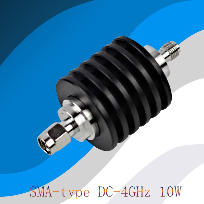 10W SMA-Type Coaxial Fixed Attenuator DC-4GHz 1-50dB 50Ω RF Microwave Attenuator