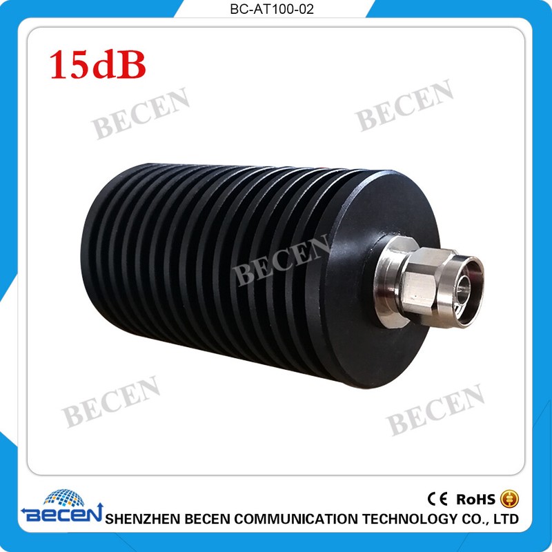 N-JK 100W N 15dB Attenuator Plug male to Jack female 100 Watt DC-3Ghz Attenuator