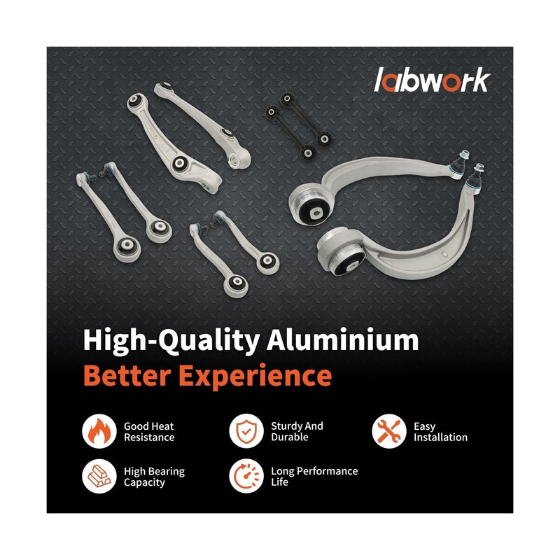 labwork 10pc Front Control Arm Ball Joint Suspension Kit Replacement for A4 A... gallery