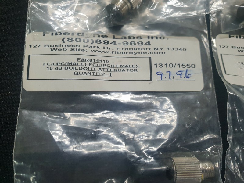 Fiberdyne FC/UPC(m) FC/UPC(f) : Fixed Fiber Optic Attenuator : 10 dB - 4 sets gallery