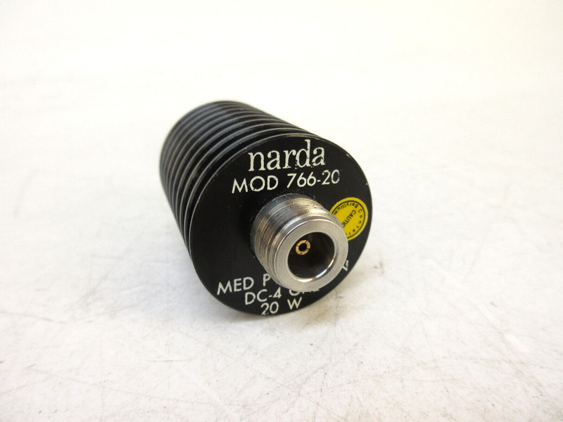 Narda 766-20 DC to 4 GHz, 20 dB, 20W Type N, Fixed Coaxial Attenuator