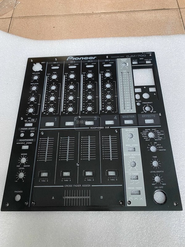 DJM-700 mixing console with a set of panel pusher, middle board, and iron plate