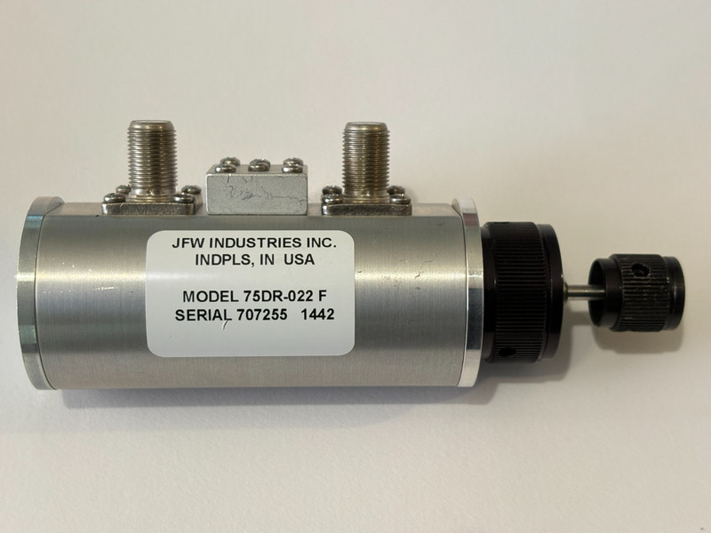 JFW 75DR-022 0-11dB 75 Ohm DC-1000 MHz Dual Rotary Attenuator 50Ohm Coaxial RF F