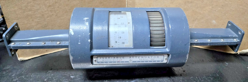 HP model M382A Variable Attenuator WR75, 10-15 GHz Rotary Vane tested! see plots