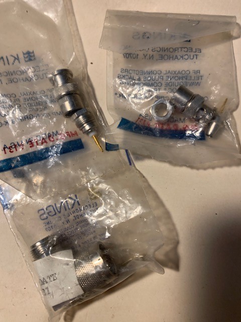 KINGS - RF Coaxial Connectors Mixed Lot of 24 pieces- see listing - New in packs gallery