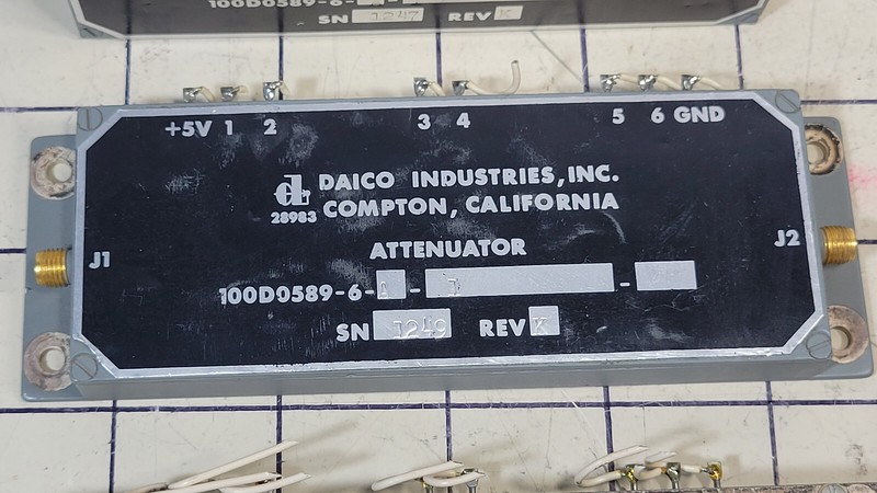 Lot of 3 DAICO INDUSTRIES ATTENUATOR 100D0589-6-A-.1 REV K. gallery