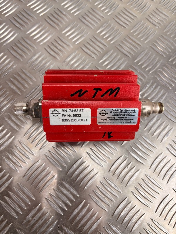 Spinner RF Attenuator BN745357 100W 20dB 50 Ohm High Power Dummy Load Red