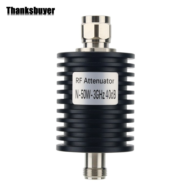 N Type 50W 40DB 3G RF Attenuator Coaxial Attenuator RF Fixed with N-JK Connector