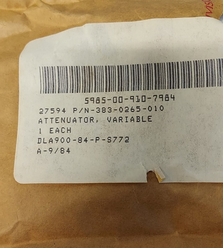 '1 PIECE' - PN# 383-0265-010 - ALLEN BRADLEY AB - ATTENUATOR, VARIABLE gallery